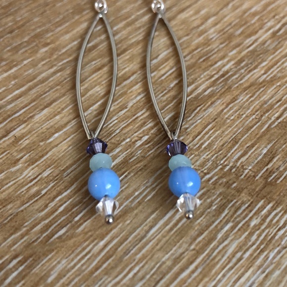 Sterling Beaded Earrings - Picture 2 of 3
